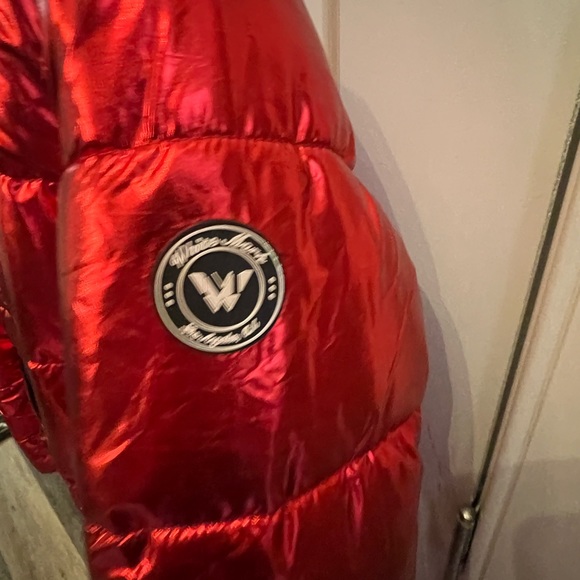 Red metallic coat by White Mark size Large - Picture 2 of 4